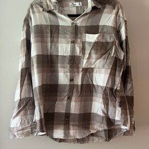 Hollister Brown Plaid Shirt